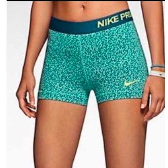 Nike Pro 3inch Turquoise Mezzo Women's Training Shorts DriFIT 3" Size XL - Picture 1 of 8